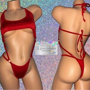 EXOTIC DANCE WEAR: DARK RED BODYSUIT